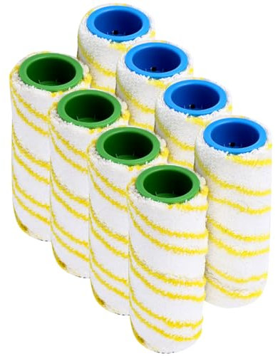 8 Pezzi Rulli Di Ricambio,Pezzo di Ricambio Per Kärcher FC7 FC5 FC3D FC3,Giallo