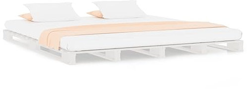 Generisch Kangmusi Palettenbett 200x200 cm Massivholz Kiefer, 821413