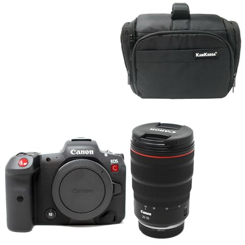 KamKorda Camera Bag + R5 C Mirrorless Cinema Camera with RF 24-70mm f/2.8L IS USM, Two Cameras in One Body: Photo + Cinema, 45MP Stills, Full-Frame 8K CMOS Sensor + 2 Year Warranty