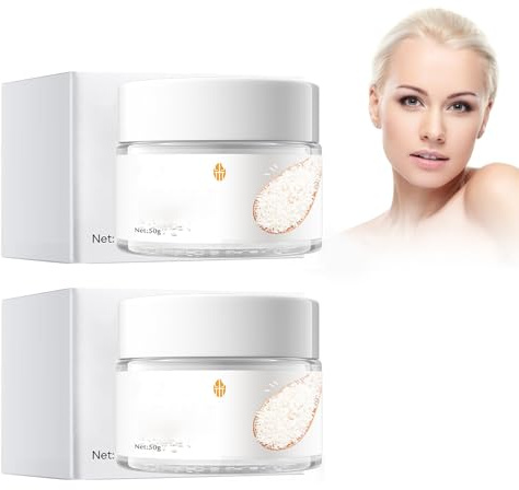 2PCS Crema Facial de Arroz,Crema Antiarrugas a Base de Arroz,2PCS*50g,cream | Hidratación y Acción Profunda, Repara la Barrera Cutánea, Reduce la Pigmentación