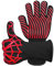 Newding 2 Pcs BBQ Gloves, Oven Glove Heat Resistant, Non-Slip Silicone BBQ Mitts Grilling Gloves for Log Burner, Welding, Woodburner, Cooking, Baking 1472°F/800°C Extreme Heat Resistant Barbecue Mitts