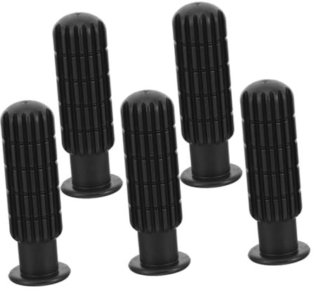 BESTonZON 5 Stück Fußballmaschinengriff Kicker Zubehör Griffe für Kickertische Kickergriffe Griffe für Fußballtische Griff für Fußballtisch Griffe für Tischfußball PVC-Material Black