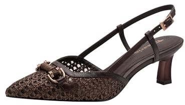 Tamaris décolleté slingback da donna con tacco a spillo marrone 40 EU