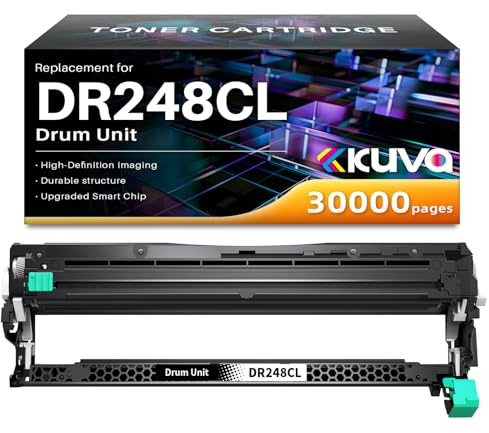 Kuva DR248CL Trommel kompatibel für Brother DR248 DR248CL kompatibel für Brother HL-L3240CDW MFC-L3740CDWE MFC-L3760CDW DCP-L3560CDW DCP-L3520CDWE DCP-L3555CDW HL-L3220CW HL-L3220CWE (1 Schwarz)