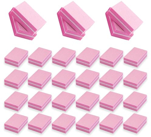 Nail Polish Blocks,Nail Buffer Blocks,Professional Nail Sanding Blocks | 30 Pcs Mini Nail Buffer Blocks, Professional Nail Sanding Blocks for Gel Natural Nails for Natural Gel Acrylic Nails (Pink)