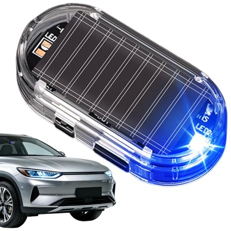 Bil solcellsdriven larmanläggning Stöldskydd med solcellsladdning | Blinkande LED-larmlampa för bil för användning i personbilar, husbilar, husvagnar, vägkanter, garage, och parkeringsplatser