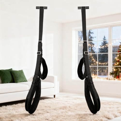 W5e- Adjustable Black Hanging 360-Degree Hanging Doorway with Swings Kit | Easy to use, Durable and skin-friendly, Adjustable, Easy to install, High load capacity