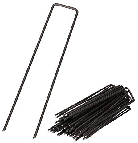 GARDENIX Pack of 50 IronPEG ground anchors made of steel wire 200 x 30mm - Ø 3mm for securing weed fleece, nets, groundsheets, wire mesh