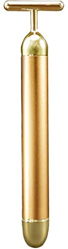 24 K Goldener Beauty-Stick, Gesichtspflege-Massagegerät mit Gesichtsrolle, Antifalten, Anti-Falten, Lifting und Straffung (Gold)
