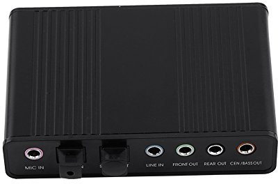Goshyda Audio Sound Card, 6 Channel Sound Card USB External Digital Optical SPDIF Audio Output Adapter for PC