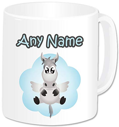 Personalised Gifts - Fairy Animal Pegasus Horse Mug Coffee Tea Cup with Name - Novelty Birthday Christmas Gifts for Kids Women Men