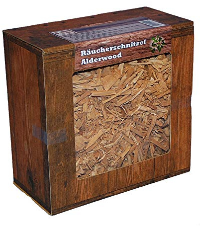 Landree Räucherschnitzel Erle WoodCuttings, 3L Box, Familien BBQ-Holzhof aus Schleswig-Holstein