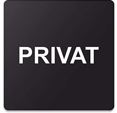 Blacked LaserTEC Leitsysteme - Acryl Schild - Eckig 12 x 12 cm - Selbstklebend - Schwarz Matt - UV beständig - Für Innen und Außen (Privat)