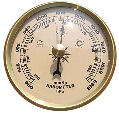 Samnuerly Precisión multifunción atmosférica de Temperatura para el hogar Estación meteorológica analógica Barómetro Termómetro Higrómetro Tela Decorativa