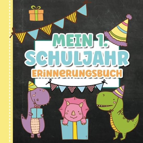 Mein 1. Schuljahr - Erinnerungsbuch: Gästebuch zum Schulanfang - Meine Schulzeit Erinnerungsalbum und Freundebuch - Geschenk für Grundschulkinder zur Einschulung