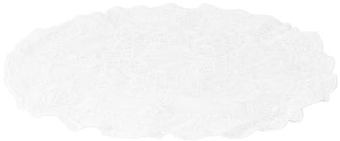 ifundom Tischset Spitze Polyesterseide Rund 27cm Staubdicht 3D-Blumenmuster Platzdeckchen für Esstisch Küche Haushalt Beige