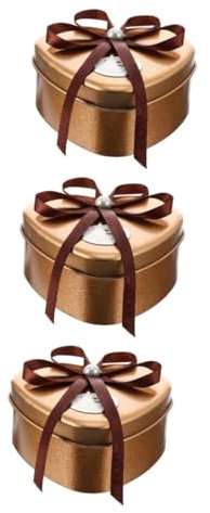 TOPBATHY 3 Stück Kartons Hochzeits Süßigkeiten Kiste Süßigkeitenschachteln Für Die Hochzeit Dekoratives Geschenk Bonbonhalter Schachteln Für Geschenke Herzförmig Gewürze Weißblech Bräutigam