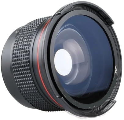 liyuxin66 Objetivo Macro Ojo de pez Ancho HD de 52 mm, 0,35 x, 52 mm, 0,35 x, for Nikon D3200, D3100, D5200, D5100, D7000, D90, D60, Lente de 18 a 55 mm