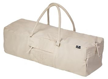 Yoga Studio Tasche für Yoga-Set, YKK, mit durchgehendem Reißverschluss, Baumwolle, für Yoga und Pilates, Unisex-Matten-Tasche mit Fächern für Matten und Zubehör, passend für die meisten Mattengrößen