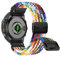 RosMank 20mm Quickfit Tressé Bracelet pour Garmin Fenix 8 AMOLED 43mm/7S Pro/7S/6S Pro/6S/5S/5S Plus, Bracelet de Rechange en Nylon pour Approach S70 42mm/Instinct 2S/Descent Mk3s (Arc-en-ciel)