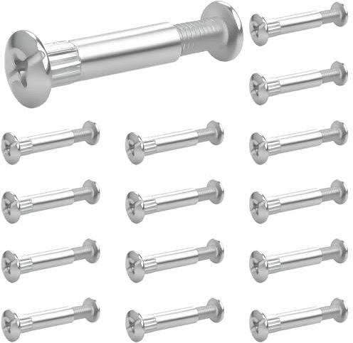 60 vite di collegamento M6, 32-42 mm, connettori per mobile, armadi, tavole di legno