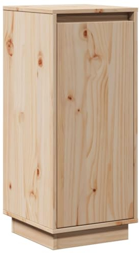 Makastle Modernes Beistellschrank Sideboard mit 1 Tür, Schmaler Schrank Anrichte Standschrank Flurschrank für Küche Wohnzimmer Flur, 31,5x34x75 cm Massivholz Kiefer