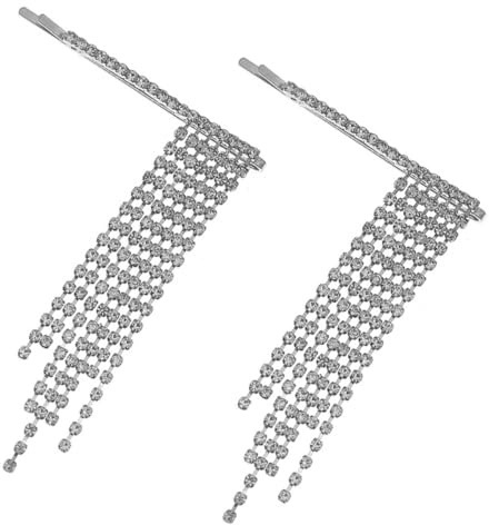 Gogogmee Barrette à Cheveux Femme Argenté avec Glands et Franges Épingle Délicate pour Mariage Bal et Fête Accessoire Élégant pour Coiffure