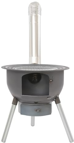 KANBCNG Forno a tenda per esterni, campeggio, campeggio, stufa a tenda, in legno, per esterni, stufa, stufa a legna portatile con tubo per camino, riscaldamento, tenda da campeggio, 3 misure, anelli