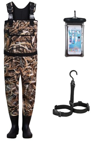 RIVERWANDPROT Neoprene Fly Fishing Waders with Boots for Men and Women, Waterproof Chest Waders, Hunting Clothes, Fishing Bibs Wading Pants (11#)