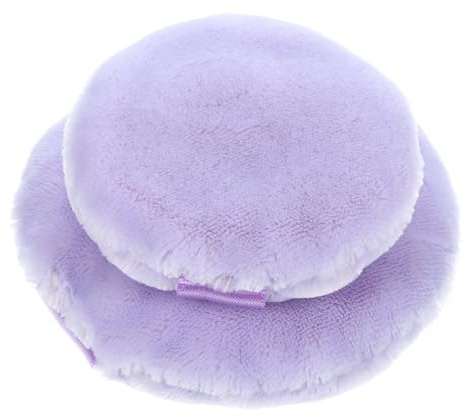 Healifty 2 piezas Polvo Redondo Pequeño Esponja Maquillaje Portátil Puff Doble Cara para Mujer Aplicador Compacto para Base y Polvos para Uso Diario y Profesional