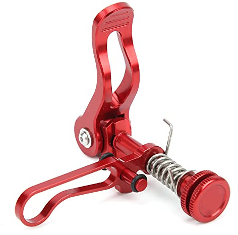 Kuuleyn Collier de serrage de tige de selle de vélo à dégagement rapide, tige de selle universelle à dégagement rapide, accessoires de cyclisme légers et imperméables en alliage (Rouge)