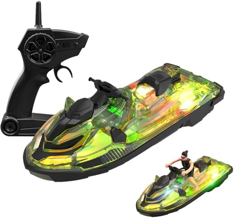Fjärrstyrd båtleksak, fjärrstyrd båt, racingleksaker, 2,4 GHz stark signal, rolig vattenlekleksak för pool, sjö, flod, vattentät leksak för pojkar och tråd