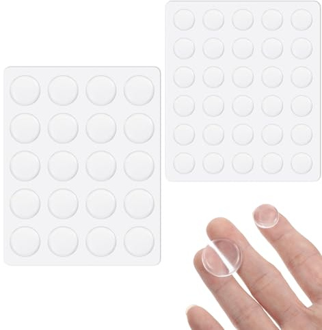 50 Stück Gumminoppen Für Glasplatten, Gummipuffer Selbstklebend Selbstklebend, 20x ø22×5 Mm + 30x ø15×3 Mm Antirutsch-Silikonpads Für Glasplatten (Transparent)