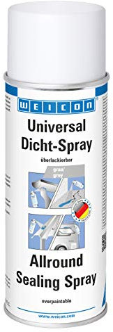 WEICON Universal Dicht-Spray 400 ml, Allesdicht-Spray, Abdichtspray, Dichtungsspray, Wasserfester Flüssigkunststoff, grau
