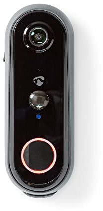 NEDIS Videocitofono SmartLife - Wi-Fi - Alimentazione a batteria - Full HD 1080p - Cloud Storage (opzionale) / microSD (non inclusa) - IP54 - Con sensore di movimento - Visione notturna - Grigio