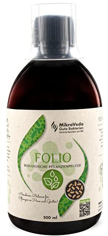 MikroVeda Folio 500ml Pflanzendünger, Bio Flüssigdünger für Gemüse und Zimmerpflanzen, organischer Dünger, Pflanzenschutzmittel flüssig