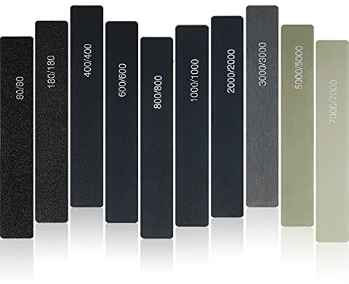 Honoson 20 Stück Schleifstäbe für Kunststoff Modelle Polieren Sortiert Metall und Holz Polierstäbe Modellbau Werkzeug Mini Finger Schleifer(Niedrige Körnung,Klassischer Stil)(187)
