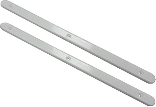 Schubladenschienen, flach, Kunststoff, 310 mm, 16 mm x 6 mm, Weiß, 200 Paar