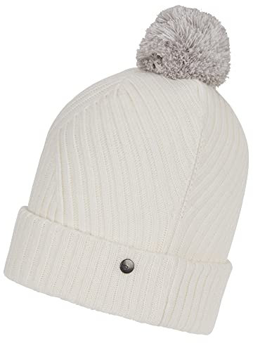 Ziener Damen ILEAS Bommel-Mütze/gestrickt, warm, White, Einheitsgröße