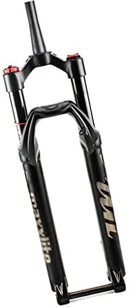 LHHL Mountainbike Federgabel 26 27,5 29 Zoll MTB Luft Gabels 1-1/8 Straight Tube1-1/2 Konisches Rohr Manueller Lockout Luftfedergabel 100mm Federweg Steckachse 15×100mm Scheibenbremse