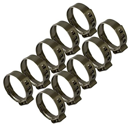Boltza 32-35 mm O-Clips, 304 Stainless Steel Single Ear Hose Clamps x10