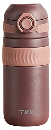 TKK Thermobecher 450ml Schokolade Kaffeebecher aus Edelstahl doppelwandig isoliert, auslaufsicher - Coffee to go Becher für Kaffee & Tee