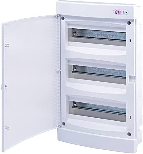 BDLLMDES Verteiler - Fuse Box, 3-reihig, IP40, Unterputz, Kunststoff, ABS & PC, ECM, für Trockenraum-Installation, Einphasig, 36 Module