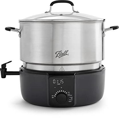 Ball EasyCanner Electric Water Bath Canner, 21-Quart Capacity, Automated Heating, Multicooker & Steamer Functionality