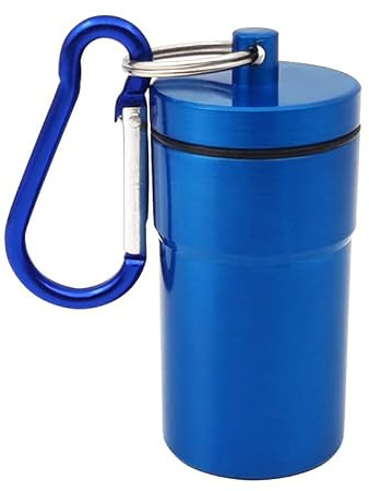 PTNKUIIY Mini Zigaretten Taschenascher,Aschenbecher für unterwegs - Tragbarer Wasserdicht Aschenbecher to go Geruchsdicht Reise-Aschenbecher Taschenaschenbecher mit Schlüsselanhänger für Draußen,Blau