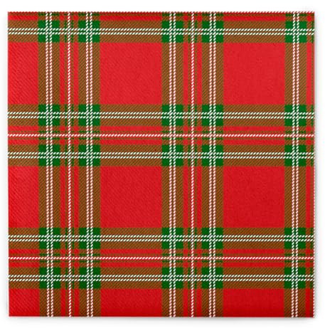 Mank Airlaid Servietten 40 x 40 cm 1/4-Falz ideal für Gastronomie und Feiern stoffähnlich saugstark Weihnachten 50 Stück Charles