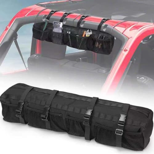 OSTREY Sac de Rangement pour Arceau de sécurité de Voiture, pour Jeep Gladiator JT 1955-2021, Outil de Poche de Rangement, Organisateur Multifonctionnel, Support de Gadget