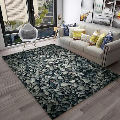 3D Carpets For Bedrooms Teenager Boy Kids Men Stone Pebbles Footprints Beach Traces Rugs Living Room Bedroom Decorations Floor Indoor Area Rugs Non-Slip Rugs Pads Soft 120 X 180 Cm-8T3D2C5F9A3