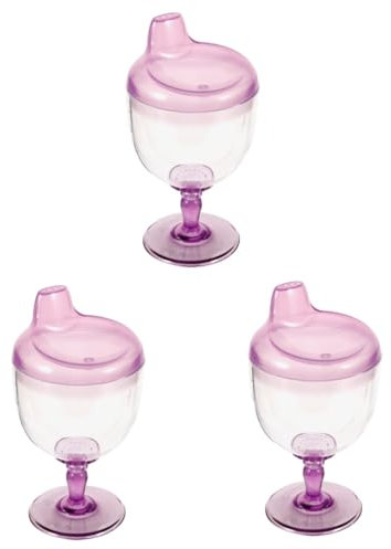Toyvian 3piezas Vaso Sippy Antiderrame Para Niño Niña Copa De Resistente Caídas Para Jugo y Leche Diseño Atractivo Para Bebés y Niño Niña Pequeños