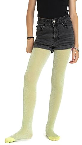 Gi&Gi Medias opacas 70 denier para niña caracterizadas por un brillante brillo colorido. N.2205, verde lima, 8-10 años